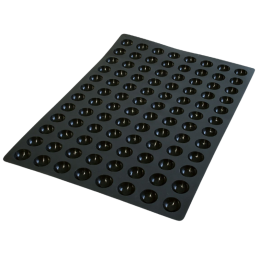 SQ015 Mini Semisfere Silikomart - cukiernicza forma silikonowa - mała półkula - śr. 35 x wys. 17.5 mm / poj. 11 ml x 96 porcji