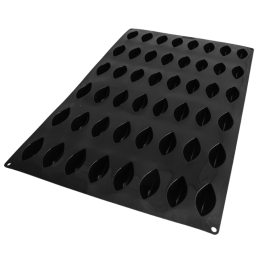 SQ071 Quenelle Silikomart - cukiernicza forma silikonowa - dł. 63 x szer. 31 x wys. 28 mm / poj. 24 ml x 48 porcji