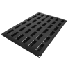 SQ069 Finanziere Silikomart - cukiernicza forma silikonowa - sztabki - dł. 70 x szer. 26 x wys. 20 mm / poj. 32 ml x 36 porcji