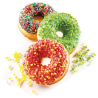 SQ059 Donuts Silikomart - cukiernicza forma silikonowa do pączków z dziurką - śr. 85 x wys. 29 mm / poj. 133 ml x 24 porcje