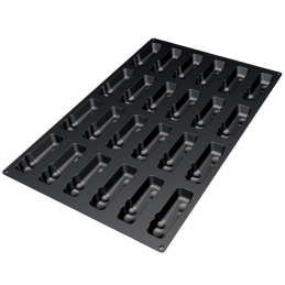 SQ038 Bulles Silikomart - cukiernicza forma silikonowa - dł. 120 x szer. 35 x wys. 30 mm / poj. 106 ml x 24 porcje