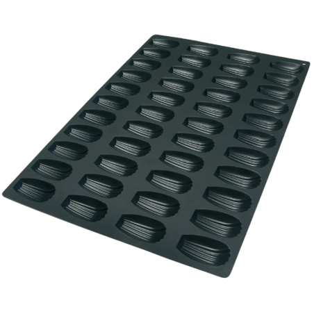 SQ005 Madeleine Silikomart - forma silikonowa do magdalenek - dł. 77 x szer. 44 x wys. 18 mm / poj. 32 ml x 44 porcje