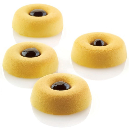 SQ033 Mini Savarin Silikomart - cukiernicza forma silikonowa - śr. 41 x wys. 12 mm / poj. 12 ml x 77 porcji