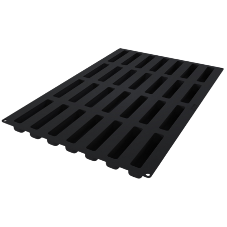 SQ083 Stripe Éclair Silikomart - cukiernicza forma silikonowa - dł. 130 x szer. 28 x wys. 28 mm / poj. 95 ml x 28 porcji