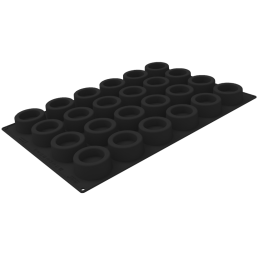 SQ092 Capsula Silikomart - cukiernicza forma silikonowa - śr. 80 x wys. 35 mm / poj. 120 ml x 24 porcje