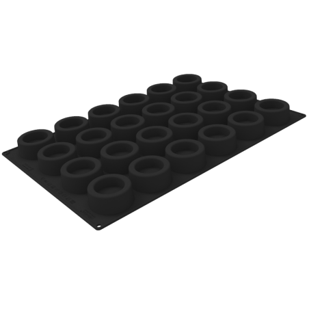 SQ092 Capsula Silikomart - cukiernicza forma silikonowa - śr. 80 x wys. 35 mm / poj. 120 ml x 24 porcje