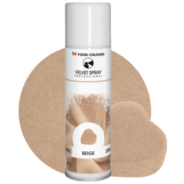 op. 250 ml Beżowy zamsz spożywczy w sprayu - barwnik strukturalny - Beige V42b Food Colours
