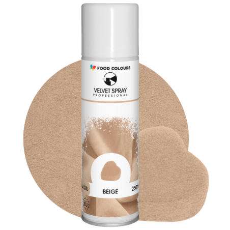 op. 250 ml Beżowy zamsz spożywczy w sprayu - barwnik strukturalny - Beige V42b Food Colours