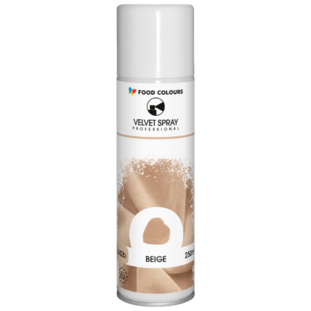 op. 250 ml Beżowy zamsz spożywczy w sprayu - barwnik strukturalny - Beige V42b Food Colours