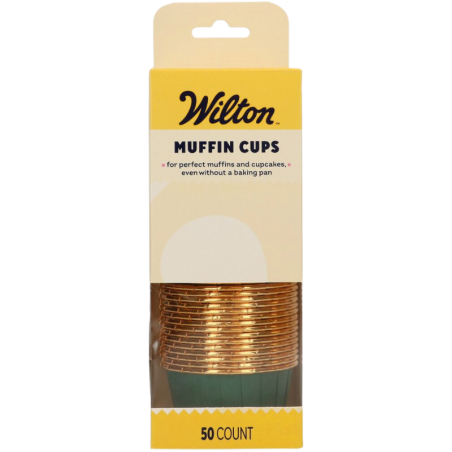 op. 50 szt. Ciemnozielone foremki na muffiny - śr. 50 x wys. 39 mm - stabilne papilotki z rantem do pieczenia babeczek