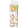 op. 48 szt. Białe papierowe patyczki w żółte paski - do lizaków i cake pops - śr. 3.5 x dł. 150 mm - nr. kat. 443228 Birkmann
