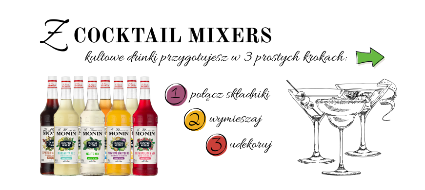 Dzięki Cocktail Mixers kultowe drinki przygotujesz w trzech prostych krokach!