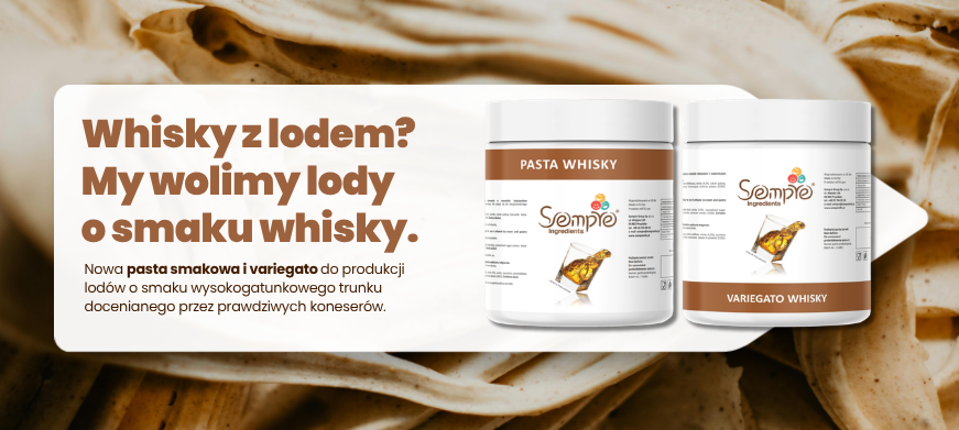 Pasty do lodów o smaku whisky.